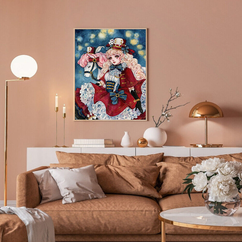 Magic Girl Oil Paint By Numbers Kits DIY Handpainted on Canvas Wall Arts