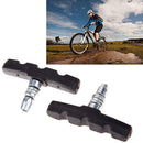 Rubber bicycle brake pads 1 pair of V brake padding cycling brake blocks holder