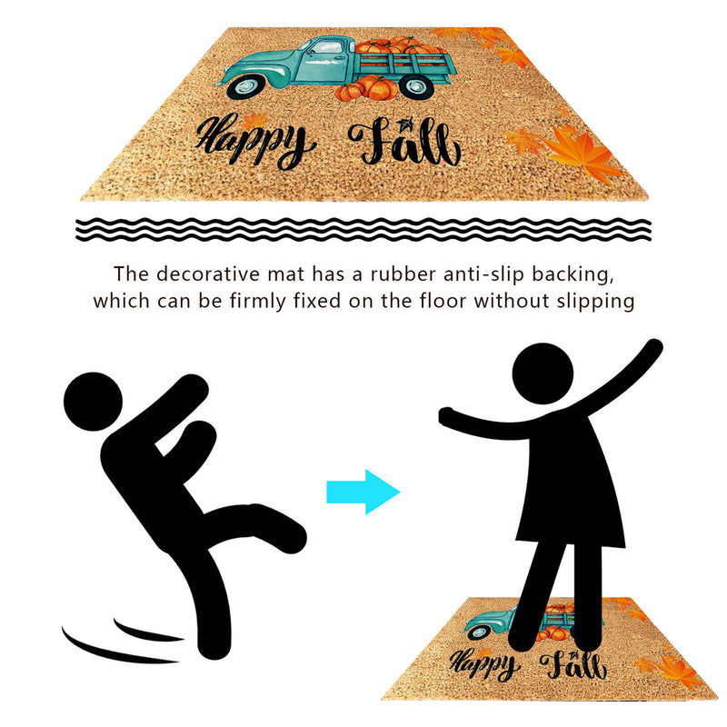 Thanksgiving Doormat Non Slip Bath Mat Non-Fading Non-Shedding (1) Newly