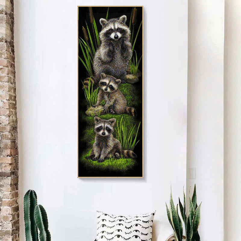 5D DIY Diamond Painting Animal Full Round Drill Mosaic Picture Decoration Gif