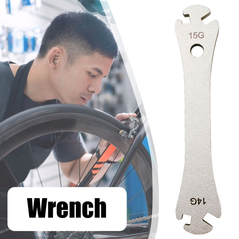 14 15G Bike Spoke Tools Bicycle Wheel Spoke Wrench Fastening Correction Too