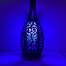 12LED Solar Flame Torch Light Blue Flickering Night Lamp Yard Decor (2pcs) Newly