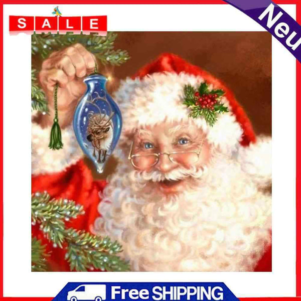 Diamond Painting 5D Full Round Drill Mosaic DIY Happy Santa Claus Wall Decor Kit