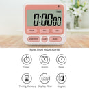 Digital Stopwatch Kitchen Countdown Timer Alarm Reminder Clock (Pink)