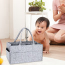 Baby Felt Storage Nursery Basket with Handle Large Pocket (Grey) Newly