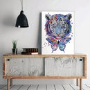 5D DIY Special Shaped Diamond Painting Tiger Butterfly Embroidery Kits Wall Art