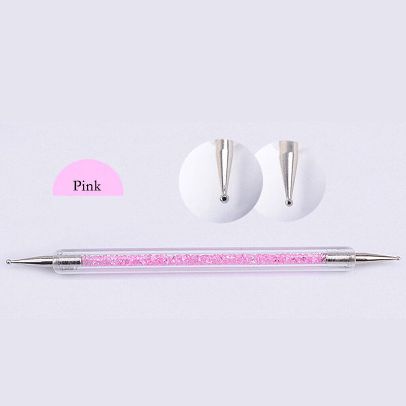 5pcs Double Head Diamond Drill Pen Manicure Sequins Picker Nail Art Crystal P