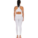 Women Yoga Set 2pcs Casual Vest Leggings Fitness Sportswear Suit (White M)