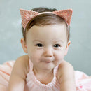 Baby Headband Cat Ears Headband Delicate Lace Children Hair Ornaments(Pink)