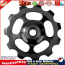 11T MTB Rear Derailleur Jockey Wheel Ceramic Bearing Guide Roller (Black) Newly