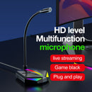 USB Microphone RGB Luminous Desktop Speech Professional Audio Microphones Newly