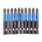 10pc Anti Slip Electric Screwdriver Bits 1/4 Hex Shank Ph2 50mm Single Side