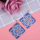 5D DIY Diamond Painting Earrings Double-sided Square Drop Earrings (RZ010) Newly