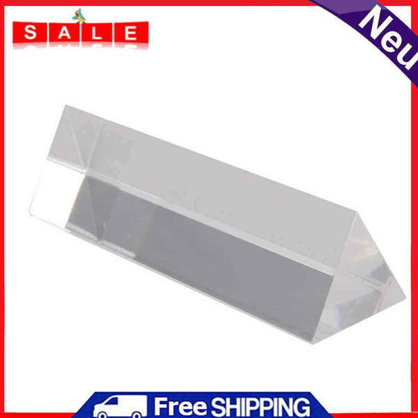 25x25x80mm Triangular Optical Prisms Glass Physics Teaching Refracted Light