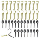 40pcs Fishing Hook Sleeves Stop Beads Screws Peg Soft Anti-Tangle Tube Accessory
