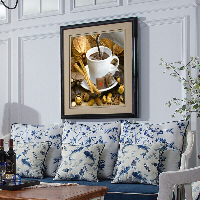Pouring Coffee DIY Diamond Painting Full Round Drill Home Decoration 12x12