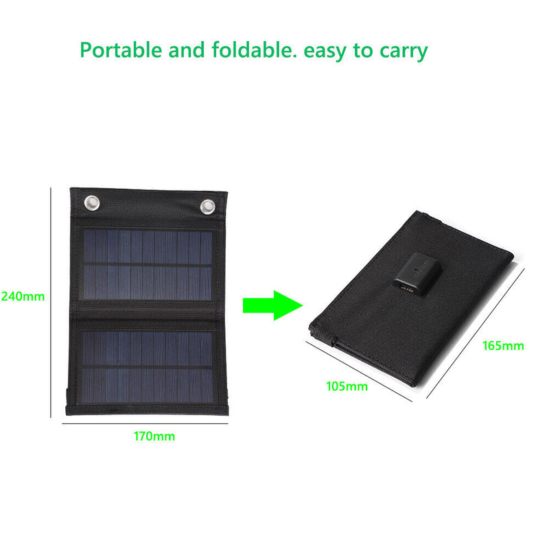 Waterproof 6W Power Bank Charger Solar Cells Battery Pack 5V USB Solar Pane