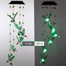 Solar Hummingbird Wind Chimes Hanging Catcher Windchime Pendant Hanging Ornament