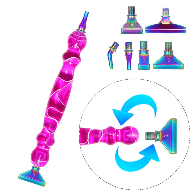 Diamond Painting Metal Point Drill Pen Kits DIY Art Craft (Purple Pen 13pcs)