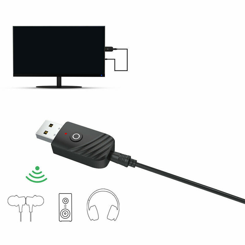 Wireless USB Bluetooth 5.0 Audio Transmitter Receiver 3in1 Adapter For TV PC Car
