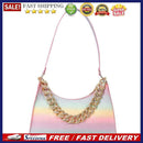 Fashion Sequin Shoulder Underarm Bags Leather Women Thick Chain Handbags Purse