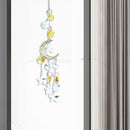 Crystal Moon Star Wind Chime Pendant Colorful Hanging Drop Garden Decor (B)
