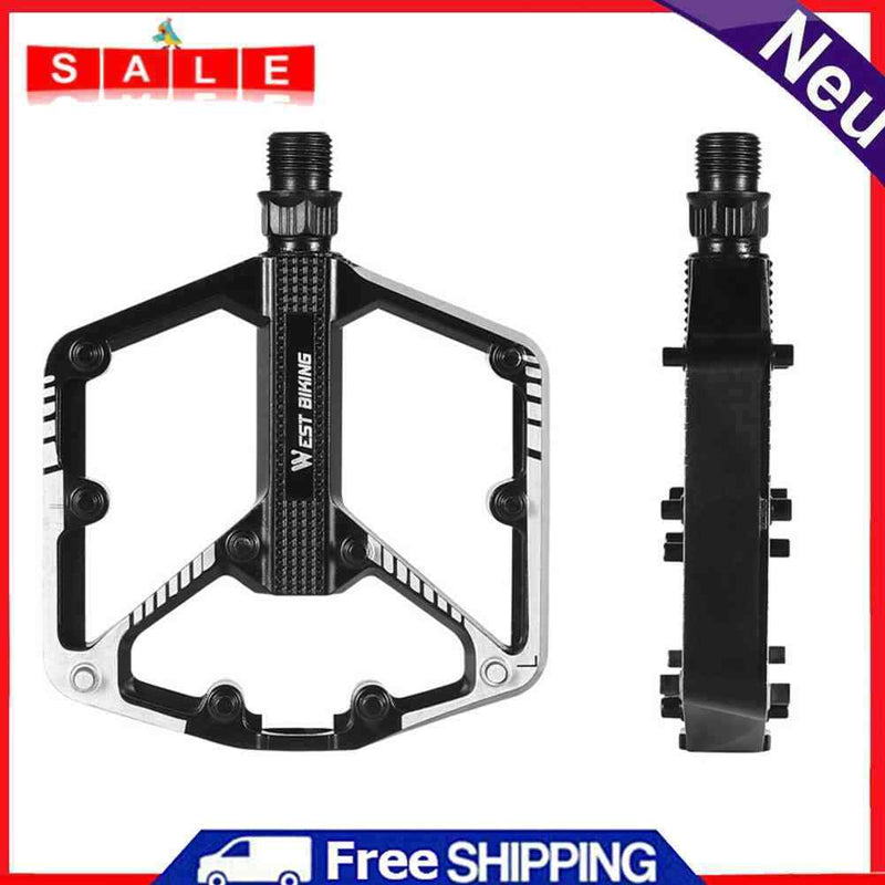 WEST BIKING MTB Mountain Bike Aluminum Alloy Pedal Anti-Brief Cycling Footpegs