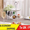 Set of 3 Tiers Cake Plate Stand Handle Fitting Party Crown Rod DIY