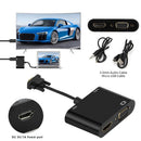 3"" 1 VGA to HDMI Compatible Adapter+3.5mm Audio Jack+VGA Converter Splitter