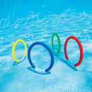 4 Pcs/Pack Kids Diving Ring Water Toys Underwater Swimming Pool Beach Play Toys