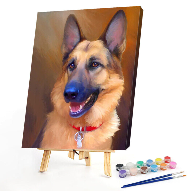 Oil Painting By Numbers Acrylic Handmade Dog Digital Picture Art for Home Decor