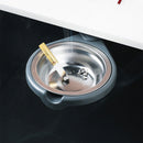 Hidden Ashtray Stainless Steel Rotating Under Table Ashtray Holder Storage Cups