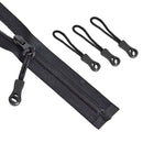 Black Zip Puller Replacement Ends Lock Zips Cord Rope Pullers Zipper Pull