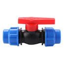 Two-way Ball Valve Plastic for Garden Irrigation PE Pipe Fittings Fish Tank T