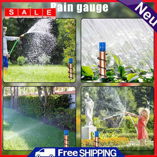 Spiral Rain Meter Copper Rain Meter for Outdoor Garden Rain Meter Float Measu