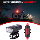 USB Cycling Headlamps Rechargeable Bicycle Front+Rear Light Kit Riding Equipment