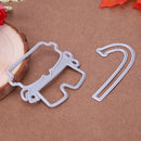 2pcs DIY Swimming Tools Cutting the Scrapbook Embossing Stencil Met