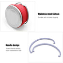 Outdoor Folding Silicone Kettle Portable Mini Boiling Pot w/ Handle (Red) Newly