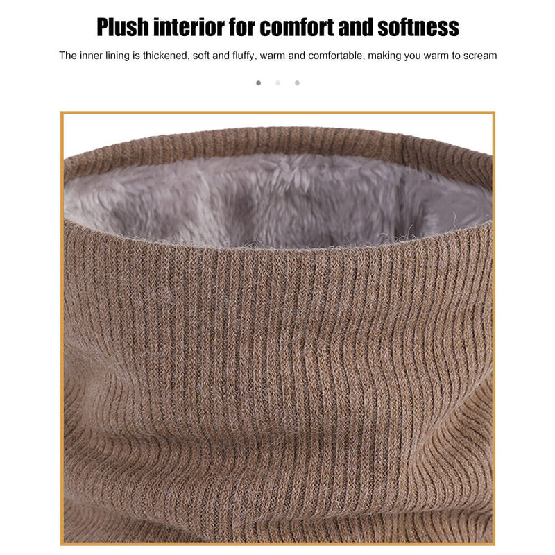 Scarf Neck Cover Outdoor Sports Skiing Cycling Warm Knitted Scarves Double Layer
