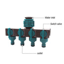 Garden Drip Irrigation 4 Way 4/7 8/11 Hose Pipe Splitter (Thread Connector)