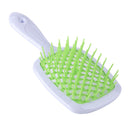Wide Teeth Air Cushion Comb Scalp Massage Salon Hair Brush (White Green) Newly