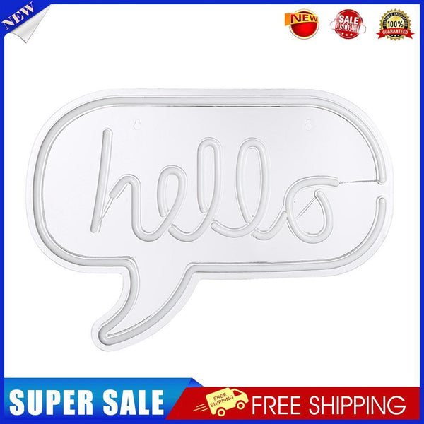 Neon Light Sign LED USB Tabletop Night Lamp Room Home Party Decor (Hello)