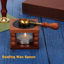 Retro Fire Wax Seal Stamp Metal Wax Stick Wood Handle Sealing Wax Spoon