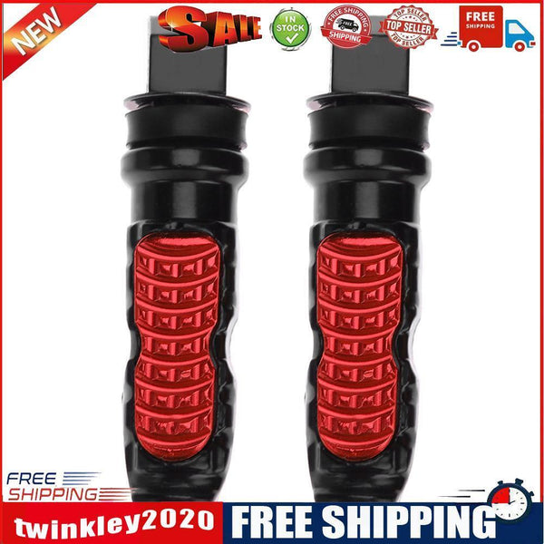 2pcs Universal Aluminum Motorcycle Rear Passenger Foot Pedals Footrests (2)