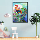 Floriferous Cocks Full Cross Stitch 11CT Cotton Thread DIY Printed Embroidery
