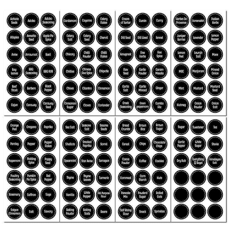 Chalkboard Blackboard Stickers Decals Craft Kitchen Board Labels Jar Chalk H1U1