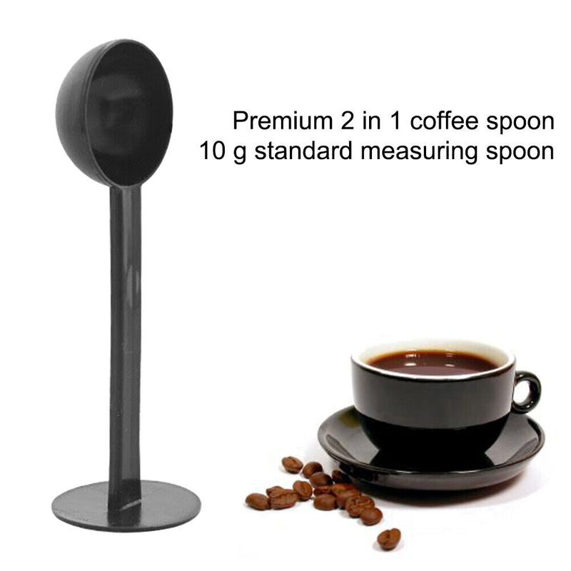 2 in 1 Coffee Spoon Dual-use Bean Powder Scoop 10g Plastic Measuring Spoon Newly