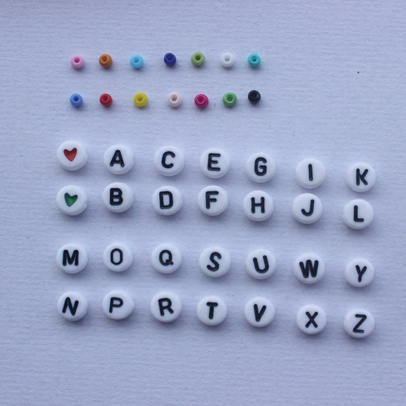 1set Cube Letter Beads Single Alphabet A-Z DIY Bracelet Jewelry Beads K6E0