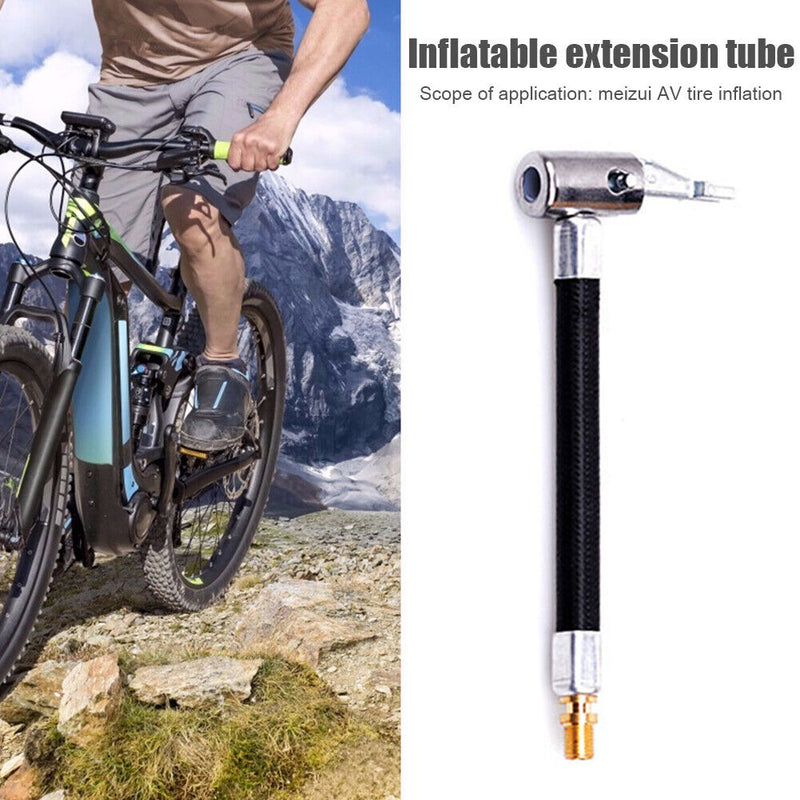 Bike Motorcycle Car Tire Air Inflator Hose Inflatable Tube Connection Adapt