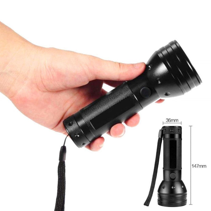 Ultraviolet Torch Waterproof 395-400nm 51 LED UV Detection Flashlight Lamp